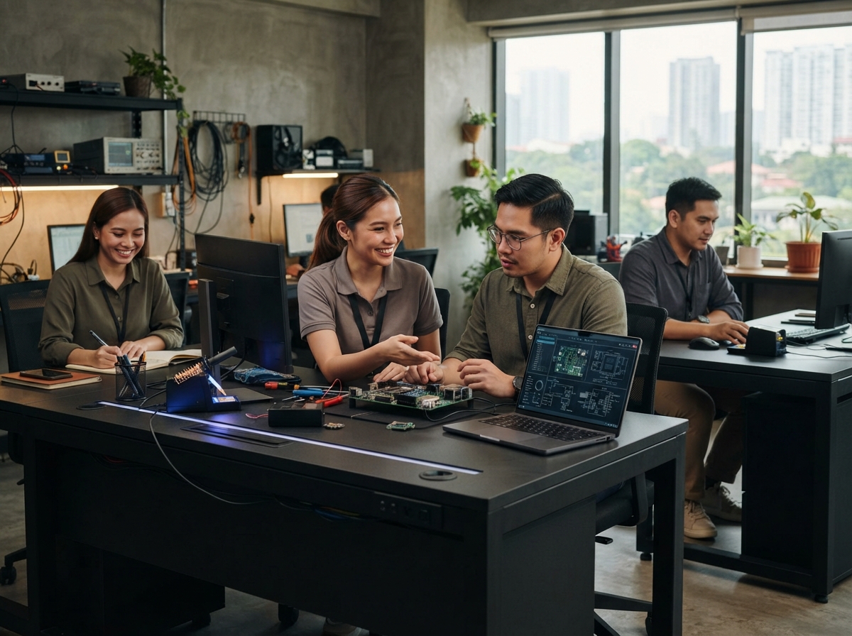 Pearl Anlagune team reviewing predictive model output on a workstation